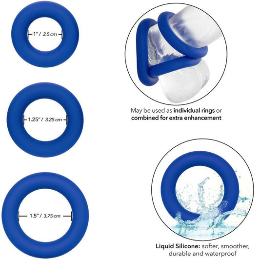 CALEXOTICS - ADMIRAL COCK RING SET BLUE - Kink&Play