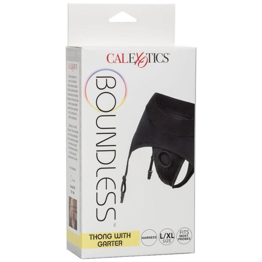 CALEXOTICS - BOUNDLESS THONG WITH GARTER S/M - Kink&Play