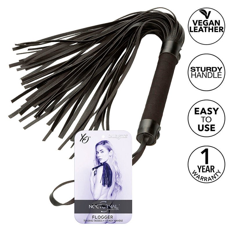 CALEXOTICS - NOCTURNAL FLOGGER LEATHER BLACK - Kink&Play