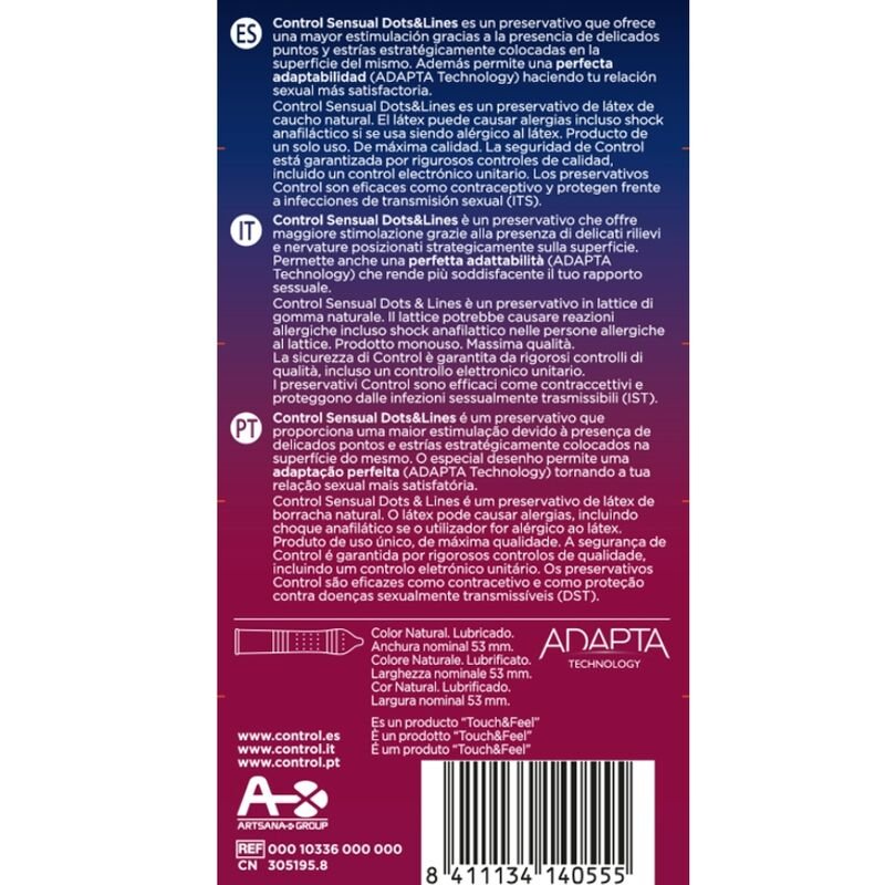 CONTROL - SENSUAL DOTS & LINES POINTS AND STRETCH MARKS 12 UNITS - Kink&Play