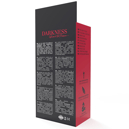 DARKNESS - EXTRA ANAL BUTTPLUG WITH TAIL BLACK 7 CM - Kink&Play