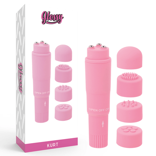 GLOSSY - KURT POCKET MASSAGER PINK - Kink&Play