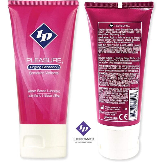 ID PLEASURE - WATER BASED LUBRICANT TINGING SENSATION TRAVEL TUBE 60 ML - Kink&Play