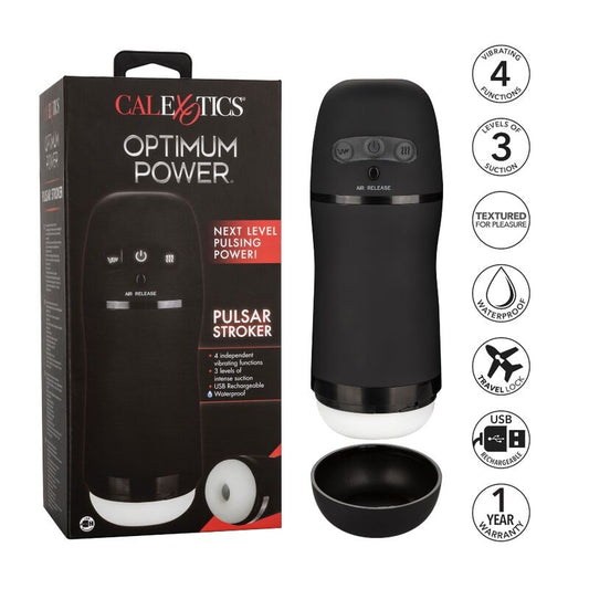 CALEXOTICS - OPTIMUM POWER MASTURBATOR WITH VIBRATION AND STIMULATING WAVES