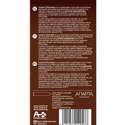 CONTROL - ADAPTA CHOCOLATE CONDOMS 12 UNITS - Kink&Play