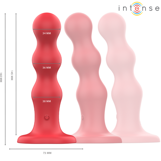 INTENSE – CODY VIBRATOR MED SUGKOPP RÖD FJÄRRKONTROLL