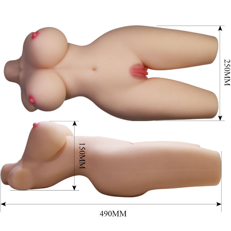 CRAZY BULL - TIFFANY REALISTISK KVINNLIG TORSO VAGINA OCH ANAL 5,5 KG