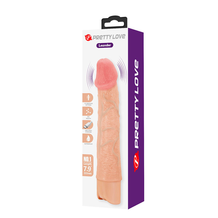 PRETTY LOVE - LEANDER FLEXIBEL REALISTISK VIBRATOR