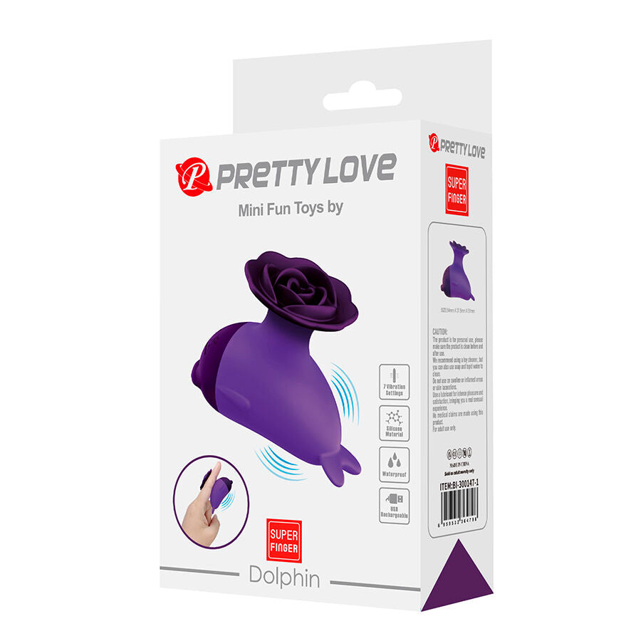 PRETTY LOVE - DOLPHIN MINIVIBRATOR MED KLÄMMA