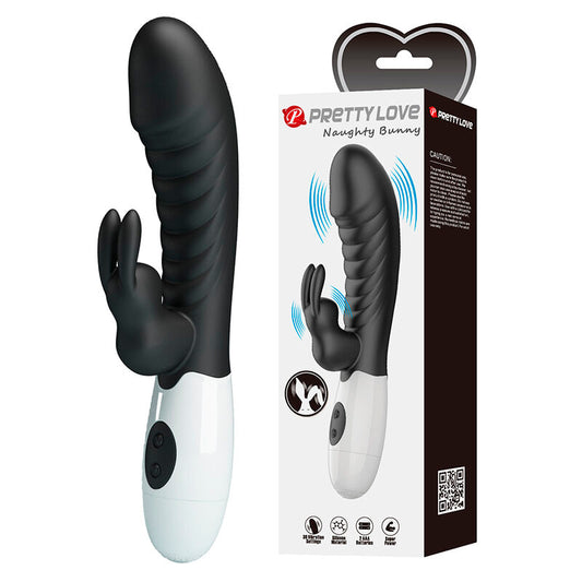 PRETTY LOVE - NAUGHTY BUNNY KANINVIBRATOR MED 30 FUNKTIONER SVART