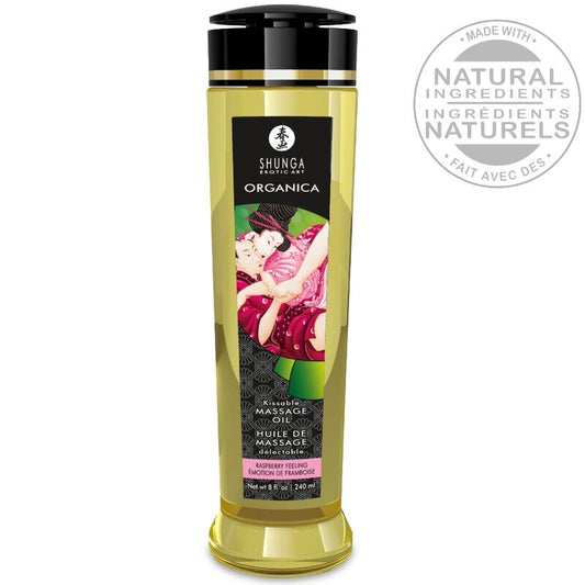 SHUNGA - EKOLOGISK MASSAGEOLJA HALLONKÄNSLA 240 ML