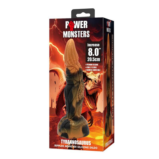 POWER MONSTERS – TYRANNOSAURUS BICOLOR FANTASY SILIKONDILDO 20,5 CM Ø 5 CM