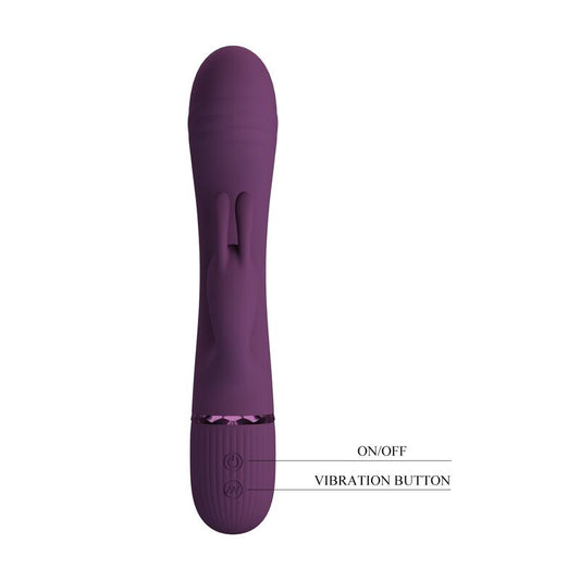 PRETTY LOVE - ROCCO UPPLADDNINGBAR KANINVIBRATOR 10 FUNKTIONER LILA
