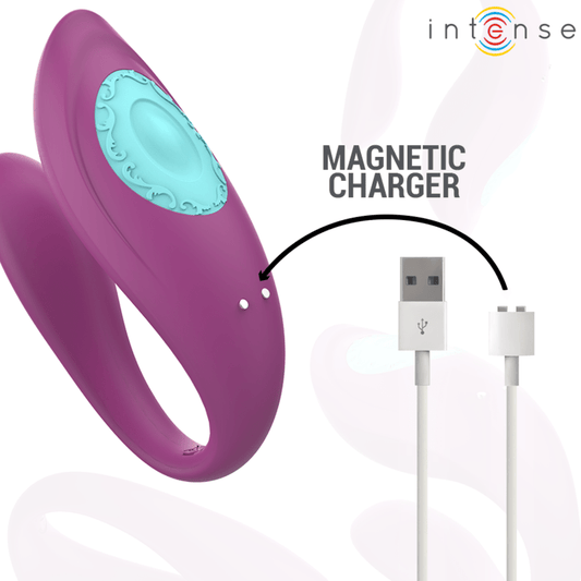 INTENSE - ANNIE U - SHAPED VIBRATOR AND STIMULATOR PURPLE REMOTE CONTROL - Kink&Play