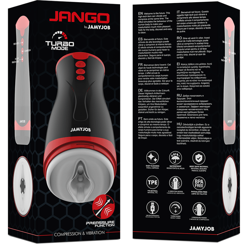 JAMYJOB - JANGO COMPRESSION AND VIBRATION MASTURBATOR - Kink&Play