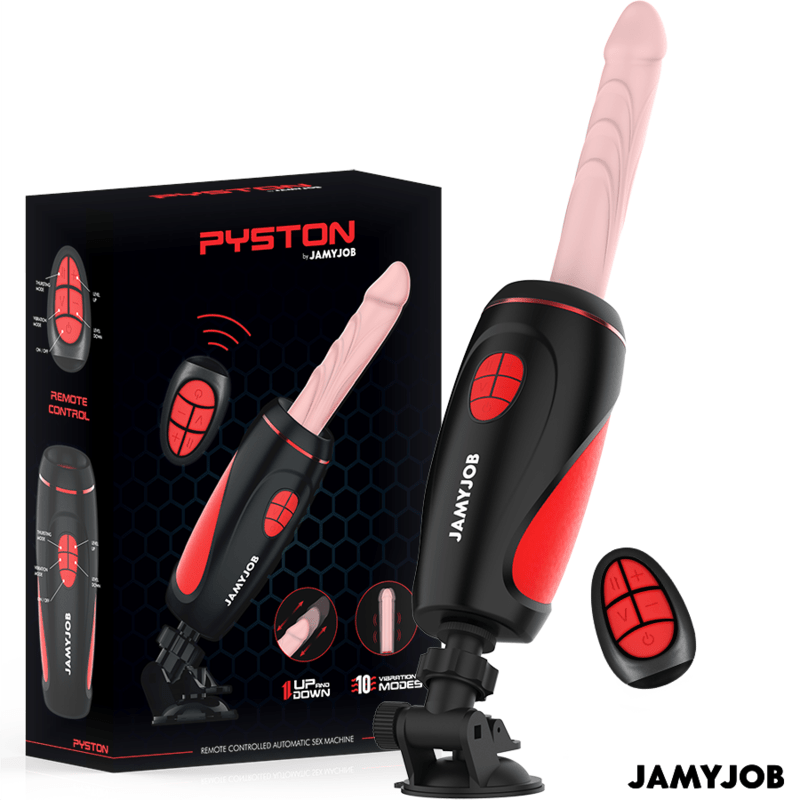 JAMYJOB - PYSTON BASE AUTOMATIC MASTURBATOR WITH REMOTE CONTROL DILDO - Kink&Play
