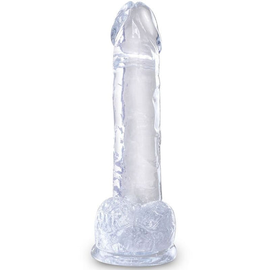 KING COCK - CLEAR REALISTIC PENIS WITH BALLS 15.2 CM TRANSPARENT - Kink&Play