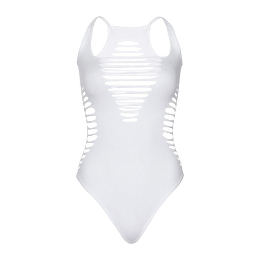 LEG AVENUE - BODY THONG RACERBACK BLACK - Kink&Play