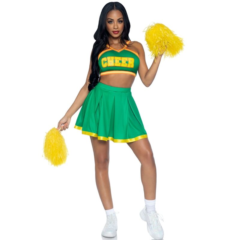 LEG AVENUE - COSTUME CHEERLEADER GREEN S/M - Kink&Play