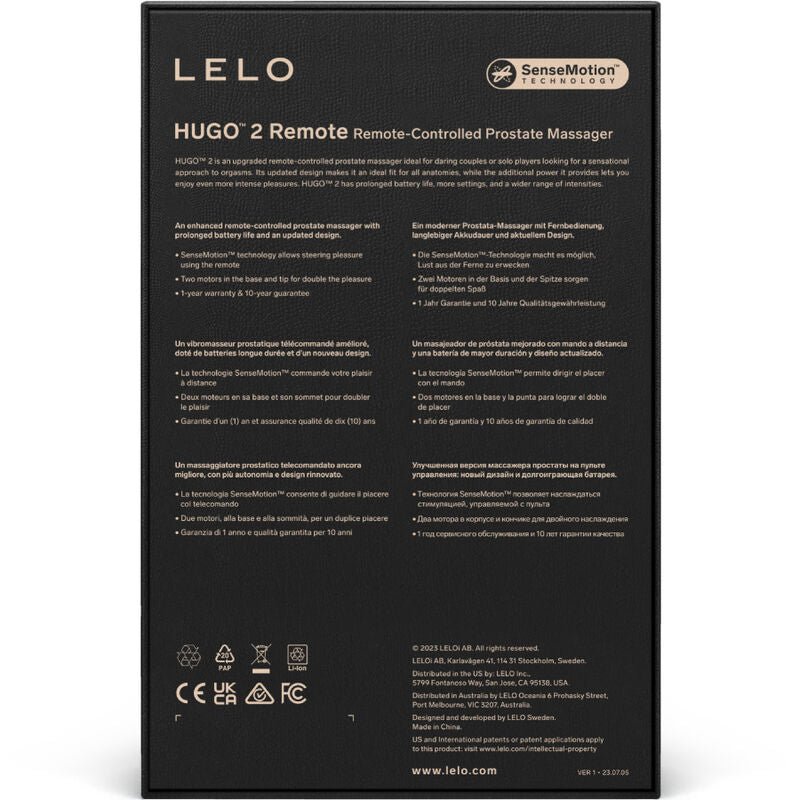 LELO - HUGO 2 GREEN REMOTE CONTROL PROSTATE MASSAGER - Kink&Play