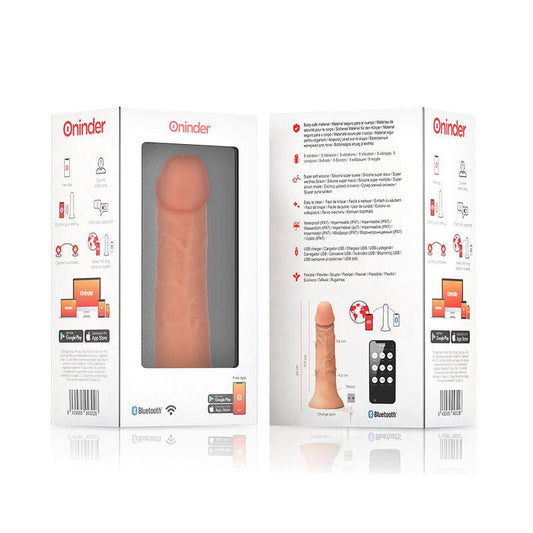 ONINDER - MEDIUM BOGOTĂ VIBRATOR DILDO 9 SPEEDS NATURAL 20 CM - O - 4.2 CM - FREE APP - Kink&Play