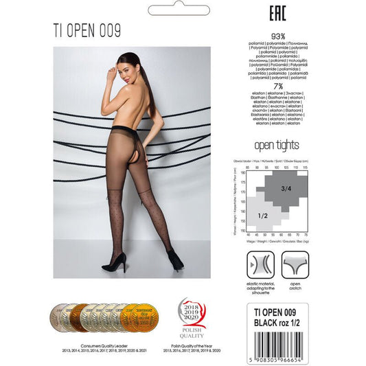 PASSION - TIOPEN 009 BLACK TIGHTS 1/2 20 DEN - Kink&Play