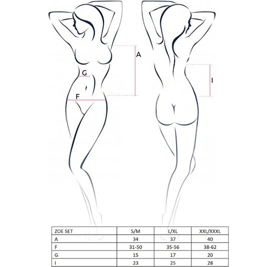 PASSION - WOMAN ZOE SET SIZE S/M - Kink&Play