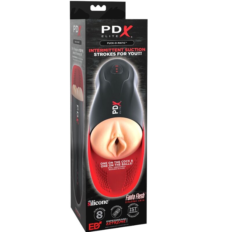 PDX ELITE - STROKER FUCK - O - MATIC VAGINA DOUBLE VIBRATION PENIS & TESTICLES - Kink&Play