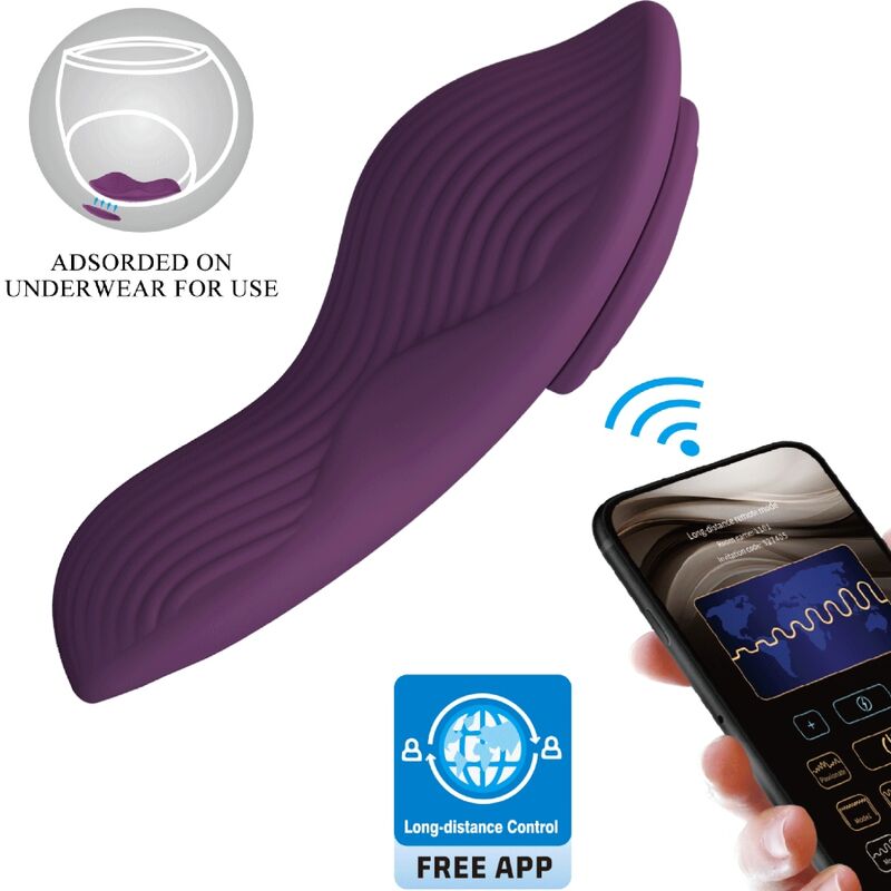 PRETTY LOVE - MANE LAY ON CLITORIS MASSAGER 10 VIBRATIONS REMOTE CONTROL PURPLE - Kink&Play
