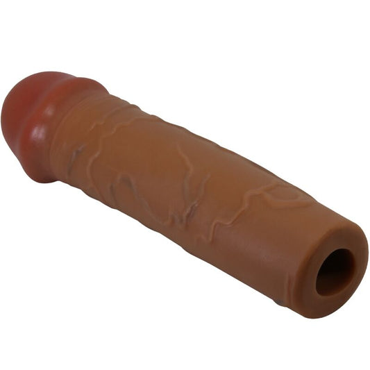 PRETTY LOVE - NILE PENIS SLEEVE WITH 2.5 CM EXTENSION MULATTO - Kink&Play