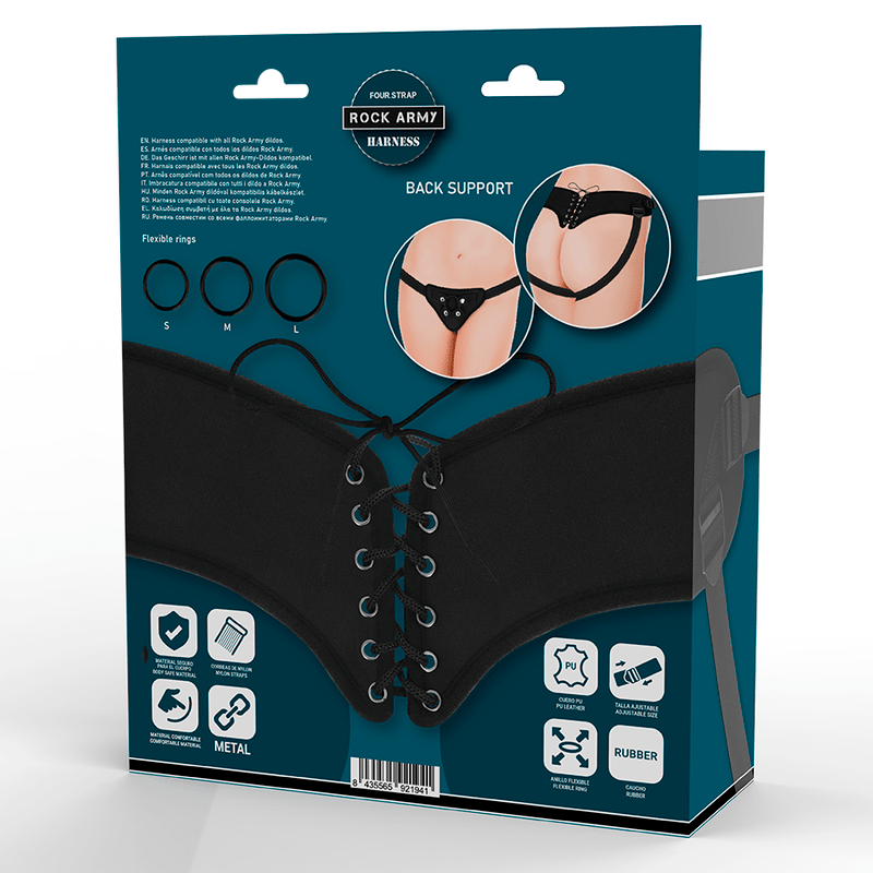 ROCKARMY - ADJUSTABLE HARNESS AND FLEXIBLE RINGS - Kink&Play