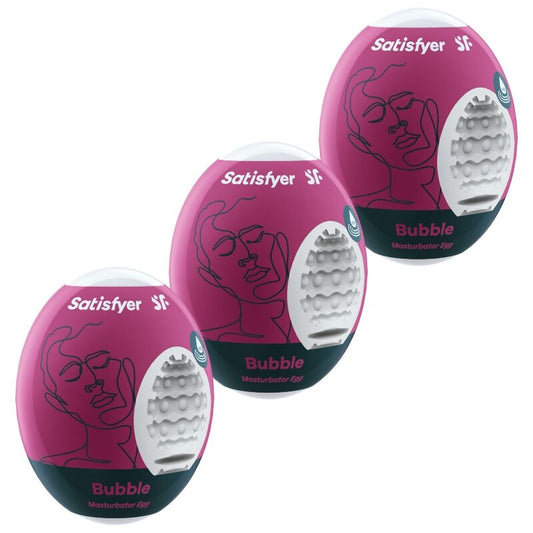SATISFYER - 3 MASTURBATOR EGGS BUBBLE - Kink&Play