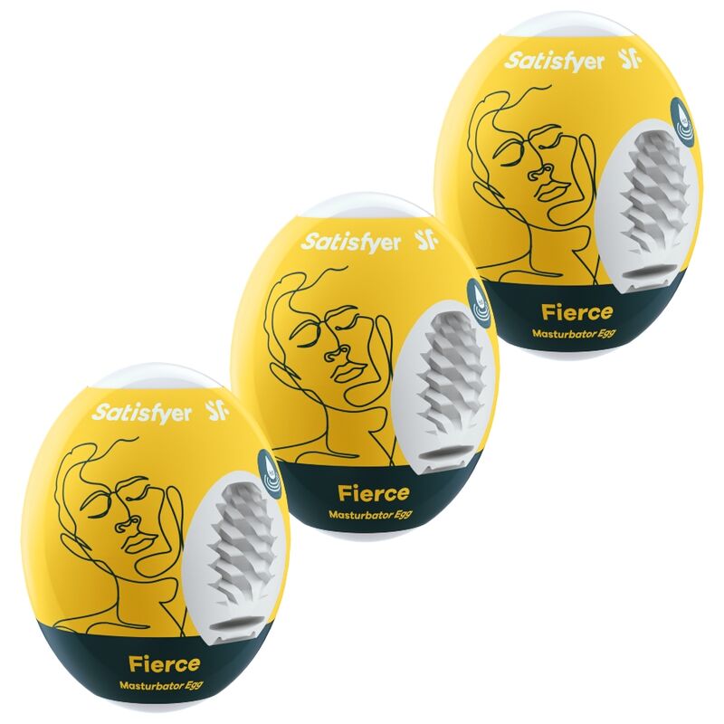 SATISFYER - 3 MASTURBATOR EGGS FIERCE - Kink&Play