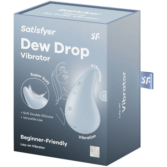 SATISFYER - DEW DROP VIBRATOR LAY - ON WHITE - Kink&Play