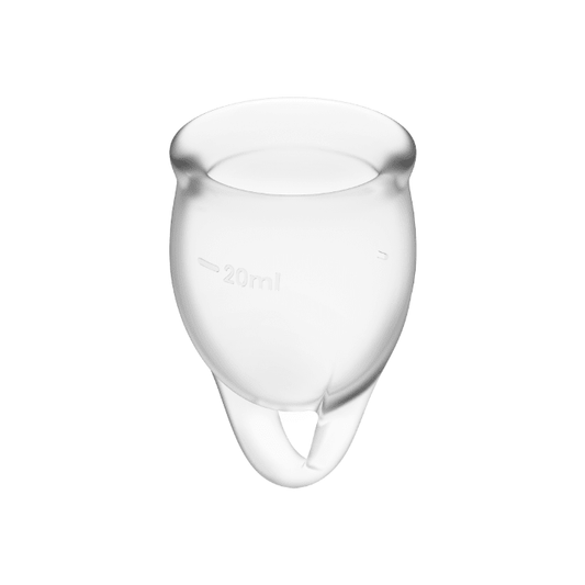 SATISFYER - FEEL CONFIDENT MENSTRUAL CUP DARK BLUE 15 + 20 ML - Kink&Play