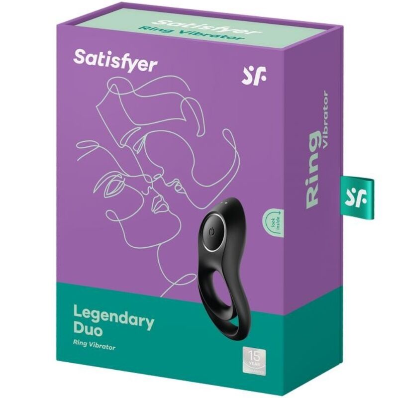 SATISFYER - LEGENDARY DUO RING VIBRATOR BLACK - Kink&Play