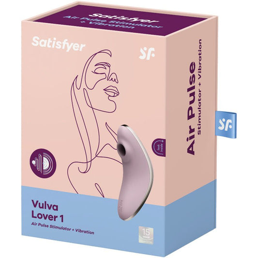 SATISFYER - VULVA LOVER 1 AIR PULSE STIMULATOR & VIBRATOR BLUE - Kink&Play