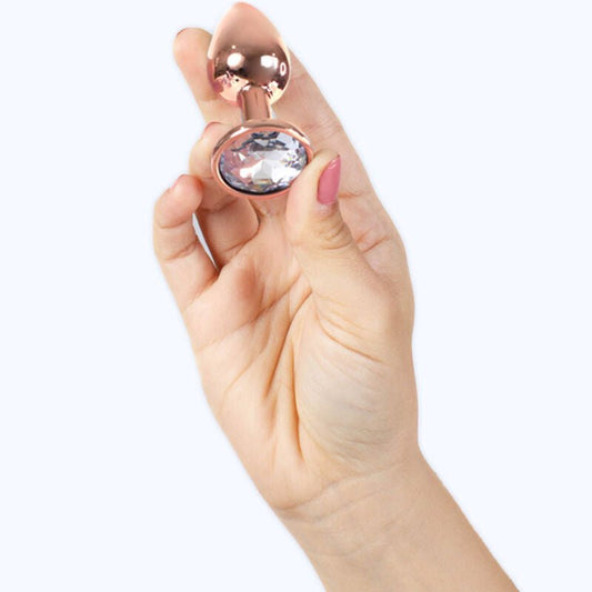 SECRETPLAY - METAL BUTT PLUG ROSE GOLD SMALL SIZE 7 CM - Kink&Play