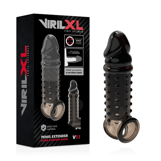 VIRILXL - PENIS EXTENSION AND SHEATH V11 BLACK - Kink&Play