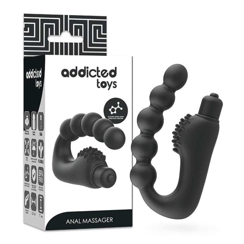ADDICTED TOYS - ANAL MASSAGER PROSTATIC WITH VIBRATION - Kink&Play