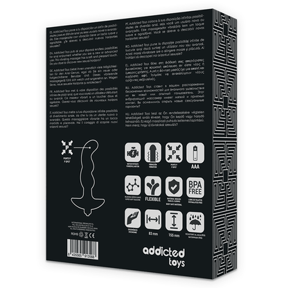 ADDICTED TOYS - ANAL MASSAGER WITH BLACK VIBRATION MODEL 2 - Kink&Play