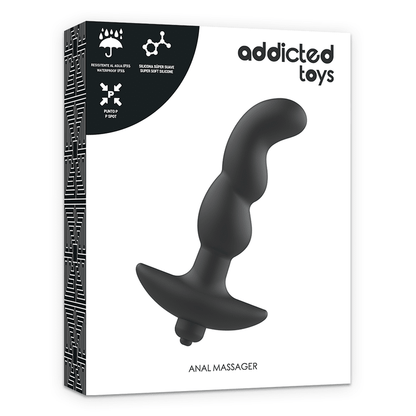 ADDICTED TOYS - ANAL MASSAGER WITH BLACK VIBRATION MODEL 2 - Kink&Play