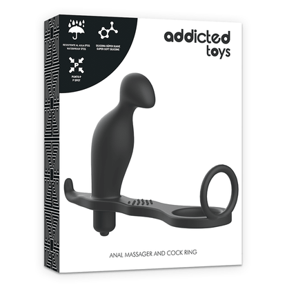 ADDICTED TOYS - ANAL PLUG WITH BLACK SILICONE RING 12 CM - Kink&Play