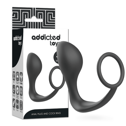 ADDICTED TOYS - ANAL PLUG WITH BLACK SILICONE RING - Kink&Play