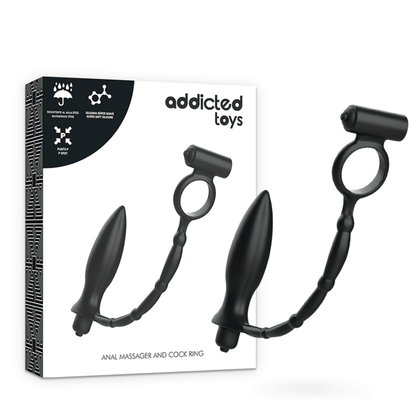 ADDICTED TOYS - ANAL PLUG WITH VIBRATORY RING - Kink&Play