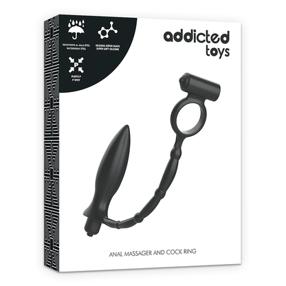 ADDICTED TOYS - ANAL PLUG WITH VIBRATORY RING - Kink&Play