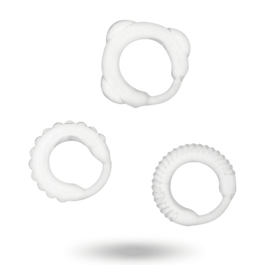 ADDICTED TOYS - C - RING SET CLEAR - Kink&Play
