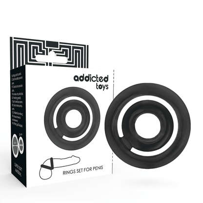 ADDICTED TOYS - POTENZ - C - RING PENIS BLACK - Kink&Play