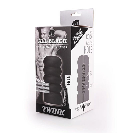 ALL BLACK - MASTURBATOR TWINK - Kink&Play