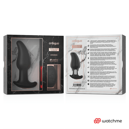 ANBIGUO - WATCHME REMOTE CONTROL ANAL PLUG VIBRATOR WITH ROTATION OF AMADEUS PEARLS - Kink&Play